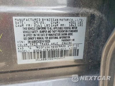 Zdjęcie 12 z 12 samochodu: 2025 NISSAN SENTRA SV VIN:3N1AB8CV0SY416839 - miniatura