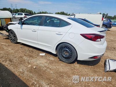 Drugie zdjęcie samochodu z przodu: 2019 HYUNDAI ELANTRA SPORT VIN:KMHD04LB9KU828996 - miniatura