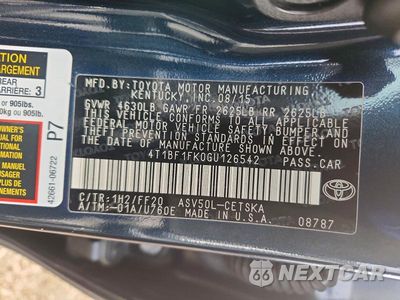 Zdjęcie 12 z 12 samochodu: 2016 TOYOTA CAMRY SE VIN:4T1BF1FK0GU126542 - miniatura