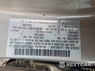Zdjęcie 12 z 12 samochodu: 2023 MAZDA 3 PREFERRED VIN:3MZBPACM4PM379520 - miniatura