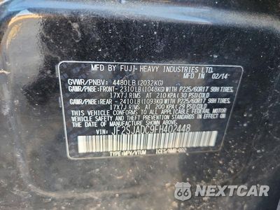 Zdjęcie 14 z 14 samochodu: 2015 SUBARU FORESTER 2.5I PREMIUM VIN:JF2SJADC9FH402448 - miniatura
