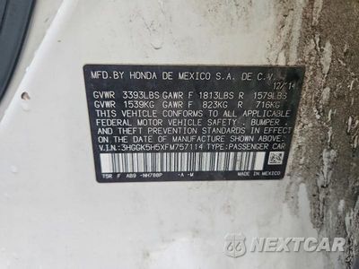 Zdjęcie 12 z 12 samochodu: 2015 HONDA FIT LX VIN:3HGGK5H5XFM757114 - miniatura