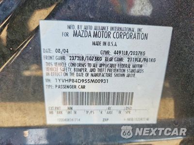 Zdjęcie 12 z 12 samochodu: 2005 MAZDA 6 S VIN:1YVHP84D955M00931 - miniatura