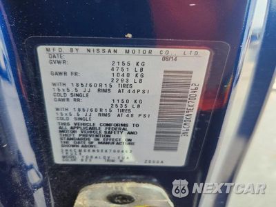 Zdjęcie 13 z 13 samochodu: 2014 NISSAN NV200 S VIN:3N6CM0KN9EK700462 - miniatura