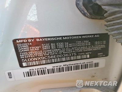 Zdjęcie 12 z 12 samochodu: 2014 BMW X3 XDRIVE28I VIN:5UXWX9C58E0D36375 - miniatura