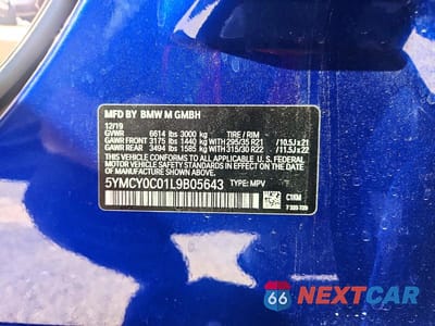 Zdjęcie 13 z 13 samochodu: 2020 BMW X6 M VIN:5YMCY0C01L9B05643 - miniatura