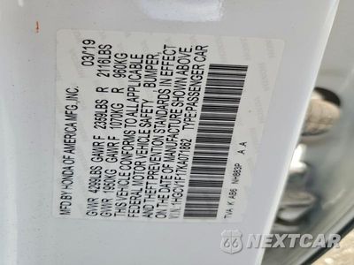 Zdjęcie 13 z 13 samochodu: 2019 HONDA ACCORD LX VIN:1HGCV1F17KA071862 - miniatura