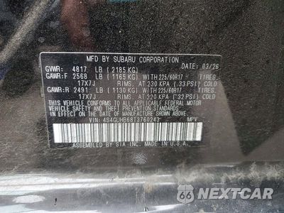 Zdjęcie 12 z 12 samochodu: 2026 SUBARU CROSSTREK VIN:4S4GUHB68T3760243 - miniatura