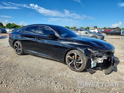 Czwarte zdjęcie samochodu z boku: 2020 HONDA ACCORD SPORT VIN:1HGCV1F30LA053433 - miniatura