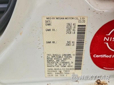 Zdjęcie 13 z 13 samochodu: 2020 NISSAN ALTIMA S VIN:1N4BL4BV0LN319489 - miniatura