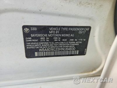 Zdjęcie 12 z 12 samochodu: 2017 BMW 330 XI VIN:WBA8D9G33HNU64830 - miniatura