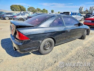 Trzecie zdjęcie samochodu z tyłu: 2001 HONDA CIVIC HX VIN:1HGEM21791L102951 - miniatura