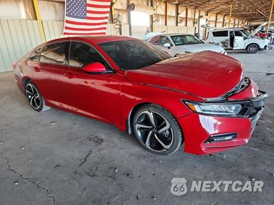 Czwarte zdjęcie samochodu z boku: 2019 HONDA ACCORD SPORT VIN:1HGCV1F31KA119843 - miniatura