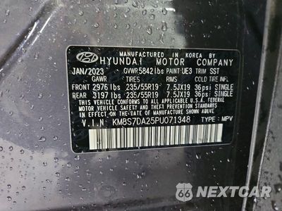 Zdjęcie 12 z 12 samochodu: 2023 HYUNDAI SANTA FE LIMITED VIN:KM8S7DA25PU071348 - miniatura