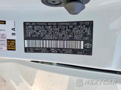 Zdjęcie 12 z 12 samochodu: 2023 TOYOTA COROLLA HYBRID LE VIN:JTDBCMFE9PJ015529 - miniatura