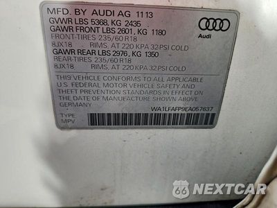Zdjęcie 13 z 13 samochodu: 2014 AUDI Q5 PREMIUM PLUS VIN:WA1LFAFP9EA057637 - miniatura