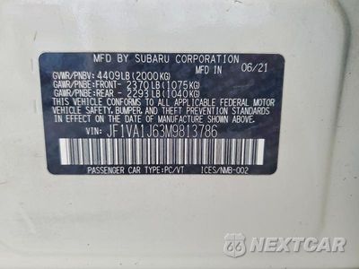 Zdjęcie 14 z 14 samochodu: 2021 SUBARU WRX LIMITED VIN:JF1VA1J63M9813786 - miniatura