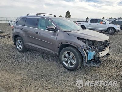 Czwarte zdjęcie samochodu z boku: 2016 TOYOTA HIGHLANDER HYBRID LIMITED PLATINUM VIN:5TDDCRFH5GS018057 - miniatura