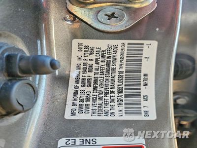 Zdjęcie 12 z 12 samochodu: 2007 HONDA CIVIC LX VIN:1HGFA16557L093818 - miniatura