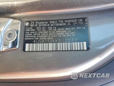 Zdjęcie 12 z 12 samochodu: 2003 BMW Z4 3.0 VIN:4USBT534X3LU00317 - miniatura