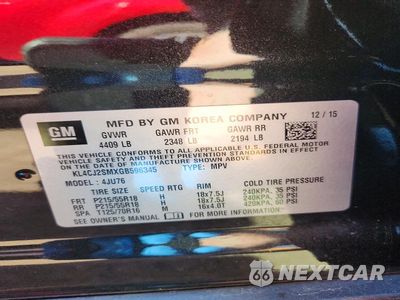 Zdjęcie 12 z 12 samochodu: 2016 BUICK ENCORE SPORT TOURING VIN:KL4CJ2SMXGB596345 - miniatura