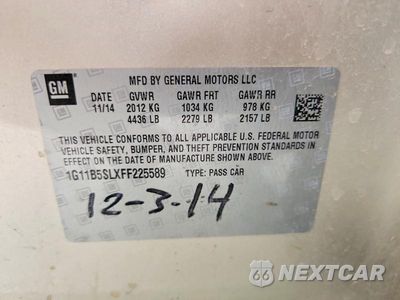 Zdjęcie 12 z 12 samochodu: 2015 CHEVROLET MALIBU LS VIN:1G11B5SLXFF225589 - miniatura