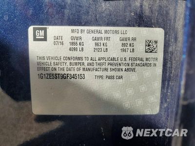 Zdjęcie 12 z 12 samochodu: 2016 CHEVROLET MALIBU LT VIN:1G1ZE5ST9GF345153 - miniatura