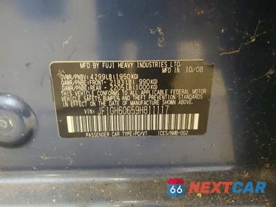 Zdjęcie 12 z 12 samochodu: 2008 SUBARU IMPREZA 2.5I PREMIUM VIN:JF1GH60659H811117 - miniatura