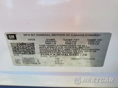 Zdjęcie 13 z 13 samochodu: 2020 CHEVROLET EQUINOX LT VIN:2GNAXJEV1L6161728 - miniatura