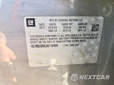 Zdjęcie 12 z 12 samochodu: 2018 CHEVROLET VOLT LT VIN:1G1RC6S56JU118499 - miniatura