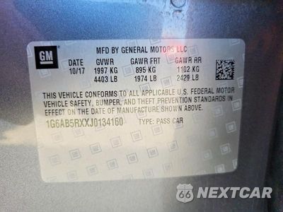 Zdjęcie 12 z 12 samochodu: 2018 CADILLAC ATS LUXURY VIN:1G6AB5RXXJ0134160 - miniatura