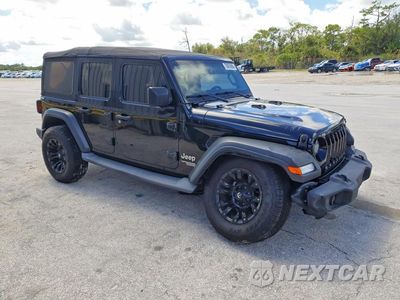 Czwarte zdjęcie samochodu z boku: 2018 JEEP WRANGLER UNLIMITED SPORT VIN:1C4HJXDG6JW166909 - miniatura