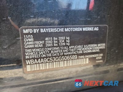 Zdjęcie 12 z 12 samochodu: 2016 BMW 428 I GRAN COUPE SULEV VIN:WBA4A9C53GG506589 - miniatura