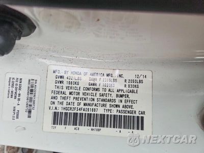 Zdjęcie 13 z 13 samochodu: 2015 HONDA ACCORD SPORT VIN:1HGCR2F54FA091697 - miniatura