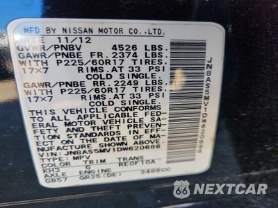 Zdjęcie 14 z 14 samochodu: 2013 NISSAN ROGUE S VIN:JN8AS5MV1DW620686 - miniatura