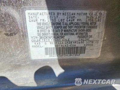 Zdjęcie 12 z 12 samochodu: 2017 NISSAN VERSA 1.6 S PLUS VIN:3N1CN7AP3HL847342 - miniatura