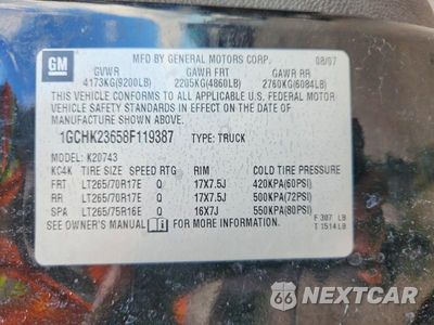Zdjęcie 12 z 12 samochodu: 2008 CHEVROLET SILVERADO K2500 HEAVY DUTY VIN:1GCHK23658F119387 - miniatura