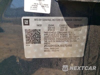 Zdjęcie 12 z 12 samochodu: 2018 CHEVROLET IMPALA LT VIN:2G1105S3XJ9171458 - miniatura