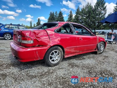 Trzecie zdjęcie samochodu z tyłu: 1999 HONDA CIVIC EX VIN:1HGEJ814XXL006675 - miniatura