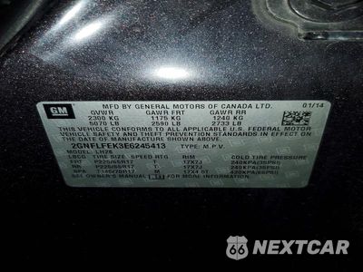 Zdjęcie 13 z 13 samochodu: 2014 CHEVROLET EQUINOX LT VIN:2GNFLFEK3E6245413 - miniatura