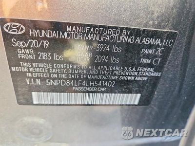Zdjęcie 12 z 12 samochodu: 2020 HYUNDAI ELANTRA SEL VIN:5NPD84LF4LH541402 - miniatura