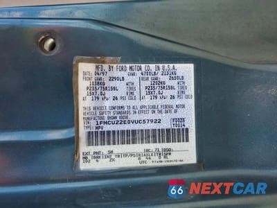 Zdjęcie 13 z 13 samochodu: 1997 FORD EXPLORER VIN:1FMCU22E0VUC57922 - miniatura