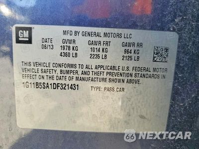 Zdjęcie 12 z 12 samochodu: 2013 CHEVROLET MALIBU LS VIN:1G11B5SA1DF321431 - miniatura