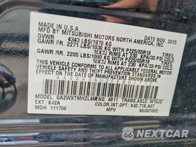 Zdjęcie 13 z 13 samochodu: 2015 MITSUBISHI OUTLANDER SPORT ES VIN:4A4AR3AU2FE061772 - miniatura