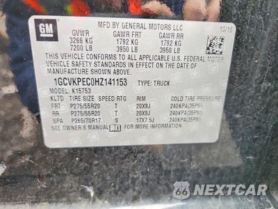 Zdjęcie 12 z 12 samochodu: 2017 CHEVROLET SILVERADO K1500 CUSTOM VIN:1GCVKPEC0HZ141153 - miniatura