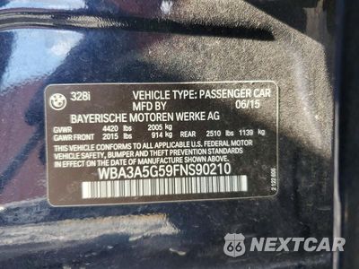Zdjęcie 12 z 12 samochodu: 2015 BMW 328 I VIN:WBA3A5G59FNS90210 - miniatura