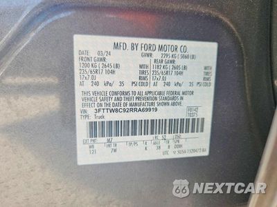 Zdjęcie 13 z 13 samochodu: 2024 FORD MAVERICK XLT TREMOR VIN:3FTTW8C92RRA69919 - miniatura