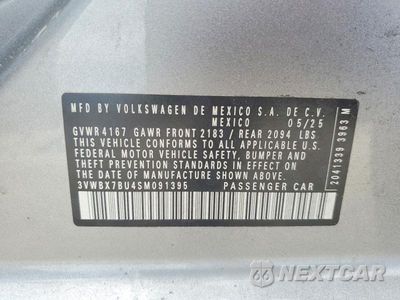 Zdjęcie 12 z 12 samochodu: 2025 VOLKSWAGEN JETTA SPORT VIN:3VWBX7BU4SM091395 - miniatura