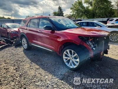 Czwarte zdjęcie samochodu z boku: 2022 FORD EXPLORER PLATINUM VIN:1FM5K8HW0NNA11156 - miniatura