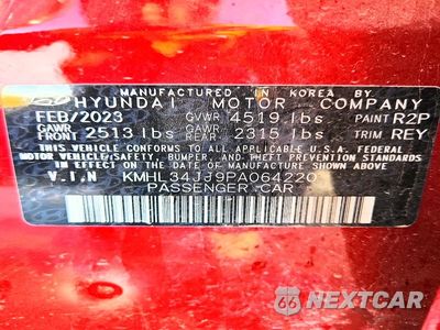 Zdjęcie 12 z 12 samochodu: 2023 HYUNDAI SONATA HYBRID SEL VIN:KMHL34JJ9PA064220 - miniatura